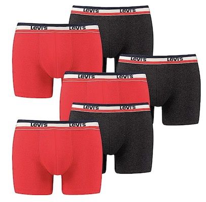 6er Pack Levis Herren Boxershorts für 34,99€ (statt 57€)