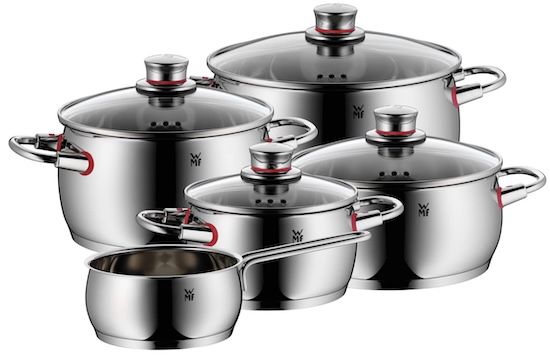 🥘 WMF Quality One 5 teiliges Topfset (auch Induktion) für 141€ (statt 185€)
