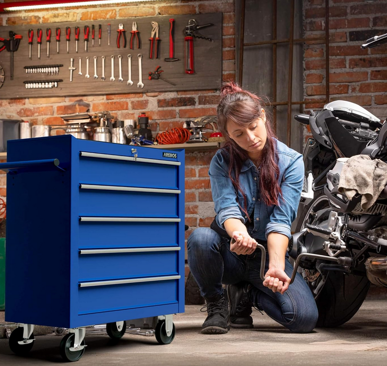 🛠️ Arebos Werkstattwagen mit 5 Schubladen für 99,89€ (statt 130€)