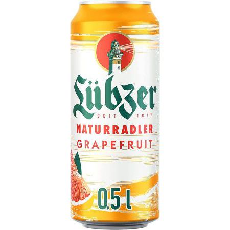 24x Lübzer Naturradler Grapefruit, 0,5L Dose für 13,29€ + Pfand (statt 21€)