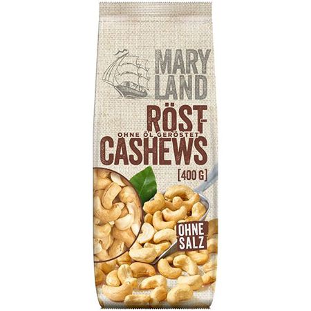 Maryland Röst-Cashews Natur, 400g Vorratspackung ab 4,75€ (statt 9€)