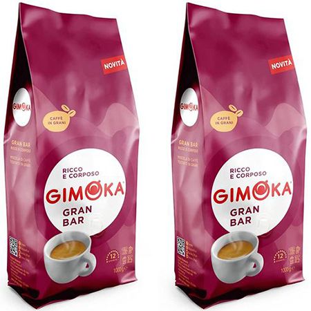 2 x 1Kg Gimoka Gran Bar Espresso Kaffeebohnen für 11,44€ (statt 20€)   Prime