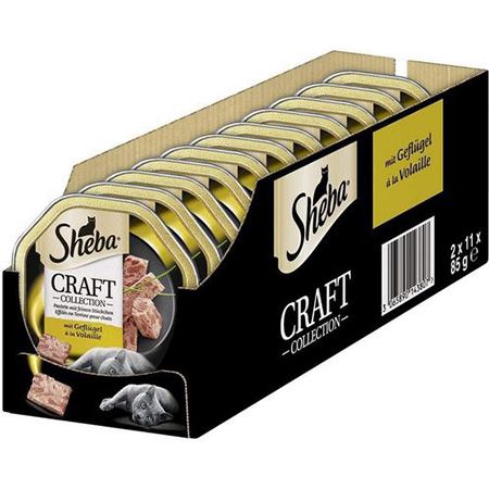 22er Pack Sheba Craft Collection Pastete, Geflügel ab 8,71€ (statt 11€) &#8211; Prime