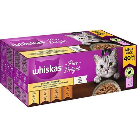40 x 85g Whiskas 1+ Katzennassfutter Ragout Geflügel ab 12,59€ (statt 19€)