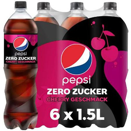 6er Pack Pepsi Zero Zucker Cherry, 1.5l ab 5,80€ zzgl. Pfand (statt 8€)