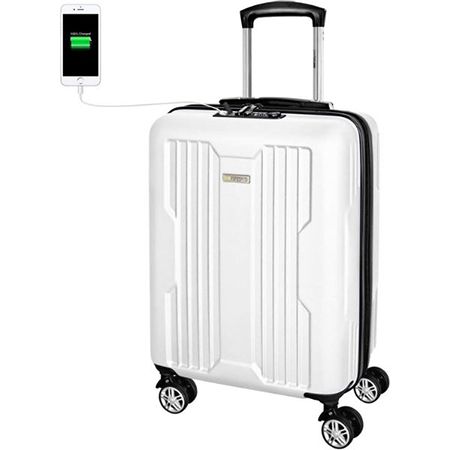 Donperegrino Handgepäck Trolley mit USB Anschluss, 40L für 50,99€ (statt 85€)