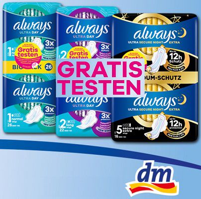 dm: Always Ultra Binden kostenlos ausprobieren