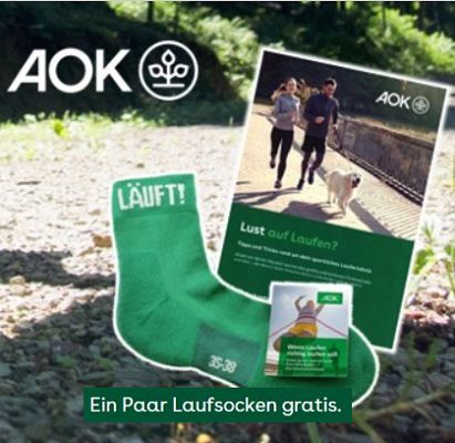 Lokal: Gratis Laufsocken bei der AOK Bayern