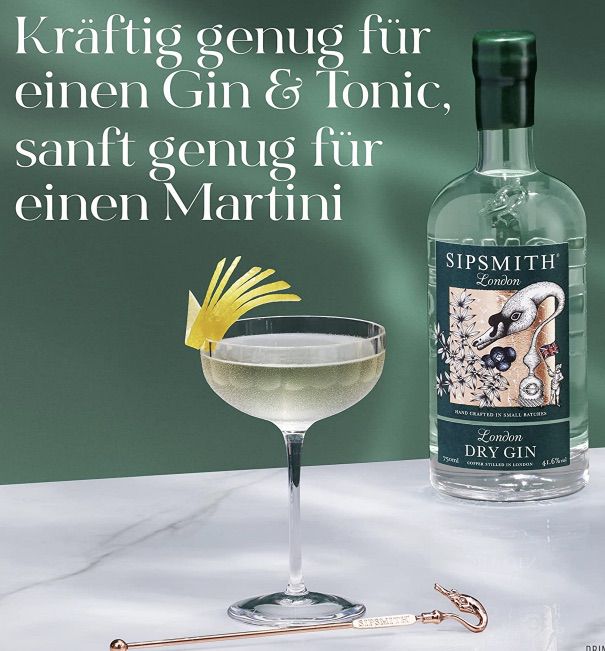 Sipsmith London Dry Gin (0,7l & 41,6%) ab 23€ (statt 29€)