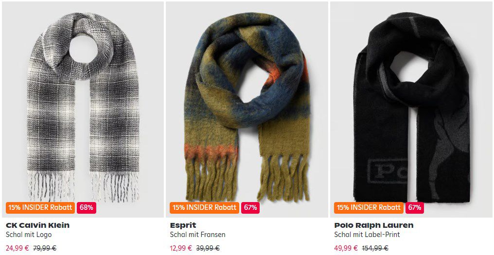 Esprit Schal mit Streifenmuster ab 7,64€ (statt 14€)