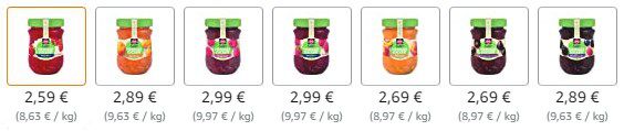 300g Schwartau weniger Zucker Erdbeere & weitere Sorten ab 1,81€ (statt 2,60€)
