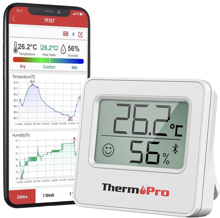 ThermoPro TP357 Hygrometer mit App-Anbindung für 10,19€ (statt 16€)