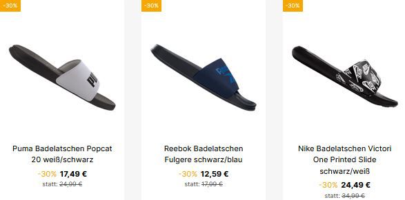 Geomix Badelatschen & Flip Flops Sale   z.B. Under Armour Ansa für 18€ (statt 34€)