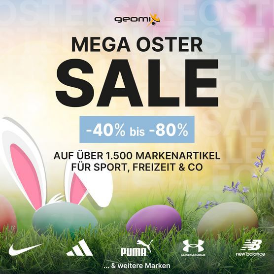 Geomix Oster Sale auf Nike, adidas, New Balance, etc. + 5€ Gutschein ab 75€