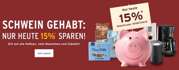 Tchibo: 15% Rabatt auf Kaffee, Kaffeemaschinen und Zubehör   Nur Heute!