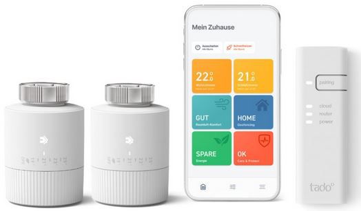 tado° Basic Thermostat Starter Kit V3+ mit 2 Thermostaten & Bridge für 79,99€ (statt 185€)