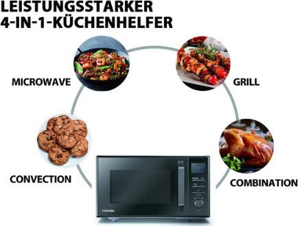 Toshiba Mikrowelle mit Heißluft, Grill & Kombi Funktion für 133€ (statt 167€)