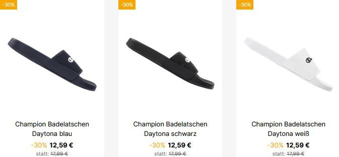 🔥 Geomix: 30% Rabatt auf Champion Badelatschen   ab 12,59€ + VSK Frei!