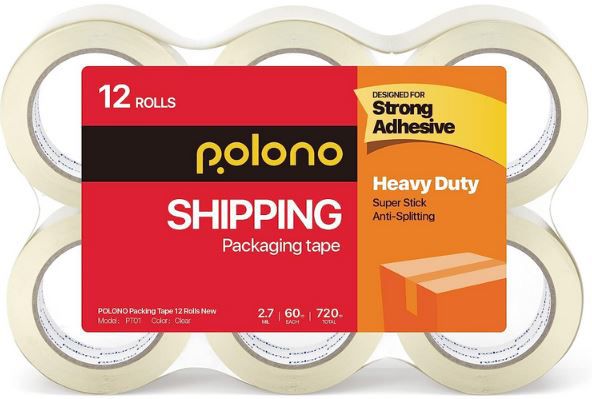 12 Rollen Polono Paketklebeband, 48mm×60m für 12,79€ (statt 16€)