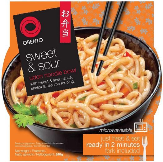 Obento Sweet & Sour Udon Bowl, 240g ab 2,29€   Prime Sparabo