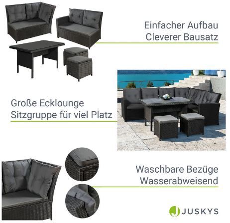 Juskys Santa Catalina Polyrattan Lounge für 527,94€ (statt 700€)