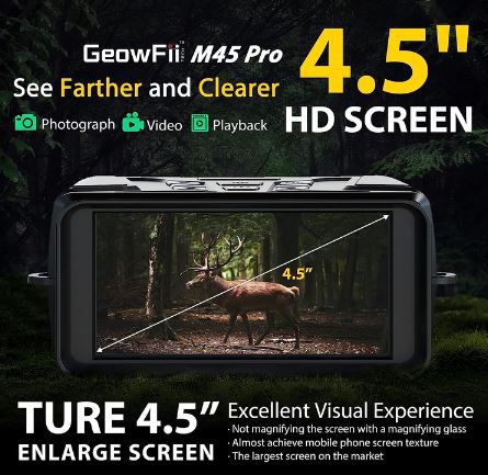 GeowFiiTech M45 PRO Nachtsichtgerät mit 4.5 Bildschirm für 89,99€ (statt 150€)