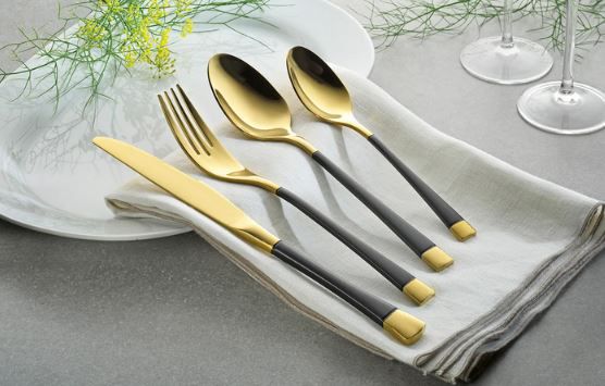 Esmeyer Besteckset in schwarz/gold, 24 tlg. für 70,94€ (statt 86€)