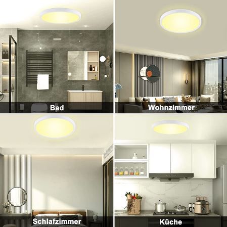 50% Rabatt auf Danclit LED Deckenleuchten in versch. Designs   z.B. Rund für 13,99€
