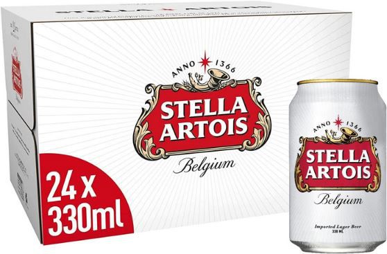 24er Pack Stella Artois Premium Lager, 0,33l Dose für 19,99€ (statt 28€)