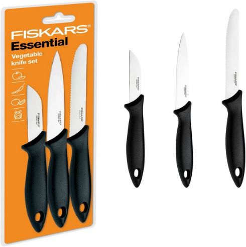 🔪 Fiskars Gemüsemesser Set, 3 tlg. für 7,99€ (statt 17€)
