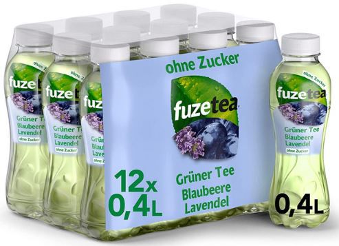 12er Pack Fuze Tea Grüner Tee Blaubeere Lavendel, 400ml ab 9,50€ (statt 12€)