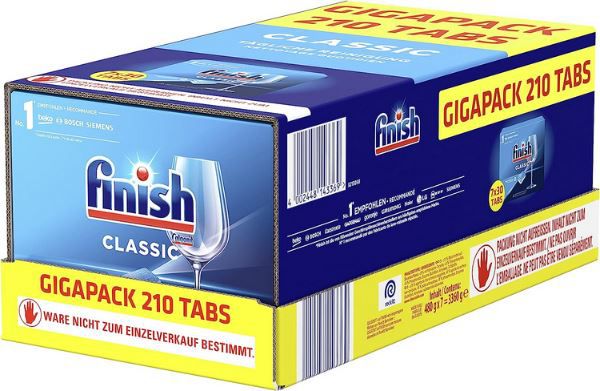 210er Pack Finish Classic Spülmaschinentabs ab 15,99€ (statt 28€)   Prime