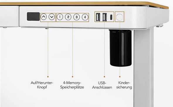 Flexispot Comhar Elektrischer Schreibtisch mit Touch Funktion für 329,99€ (statt 420€)