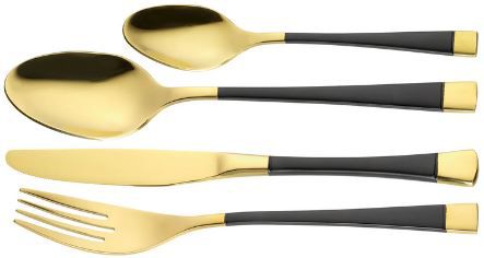 Esmeyer Besteckset in schwarz/gold, 24 tlg. für 70,94€ (statt 86€)