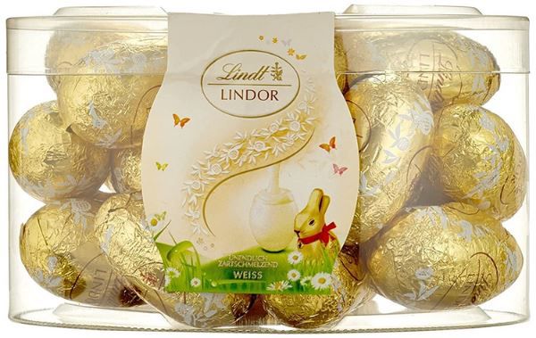 Lindt Lindor Schokoladeneier in Weiß, 450g für 9,89€ (statt 14€)   Prime