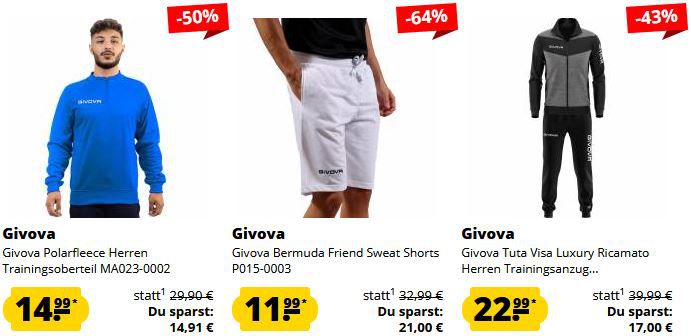 SportSpar: Givova Teamwear Sale ab 2,99€   Ab 50€ Versandkostenfrei