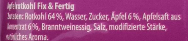 Kühne 2 Minuten Apfelrotkohl im Beutel, 400g ab 1,61€ (statt 2€)   Prime