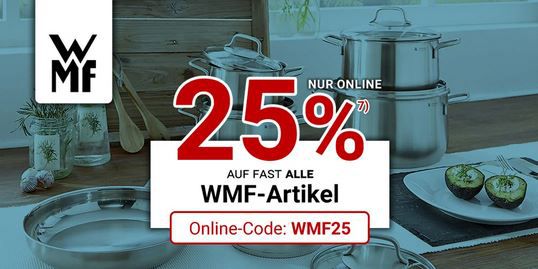 Zurbrüggen: 25% Rabatt auf fast alles von WMF   z.B. 6er Vespermesser für 20,94€ (statt 29€)
