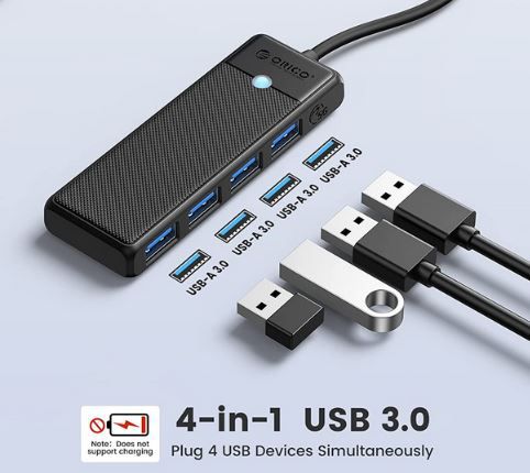 Orico 4 Port USB 3.0 Hub für 5,59€ (statt 9€)