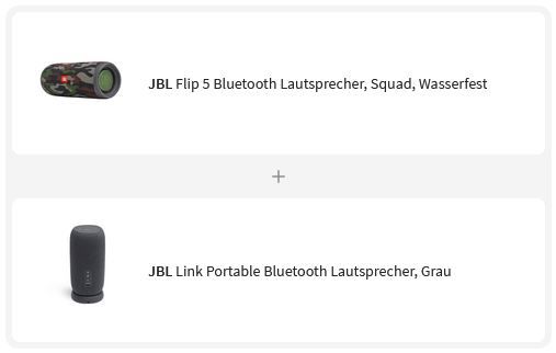 JBL Flip 5 + JBL Link Portable Bluetooth Lautsprecher für 95€ (statt 143€)