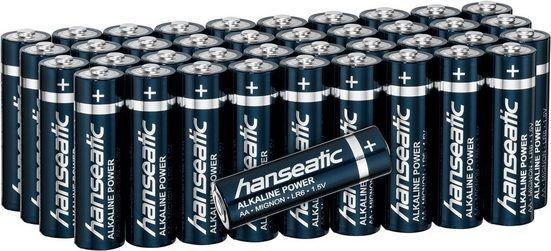 40er Pack Hanseatic Alkaline Power, AA Mignon Batterie ab 7,99€ (statt 13€)