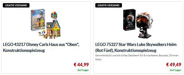 Alternate: Keine Versandkosten ab 4,99€ auf das komplette LEGO Sortiment