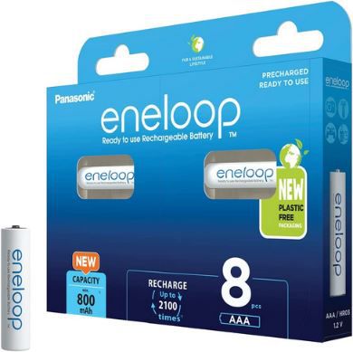 8er Pack Panasonic eneloop Ni-MH AAA-Akku, 800mAh für 16,49€ (statt 21€)