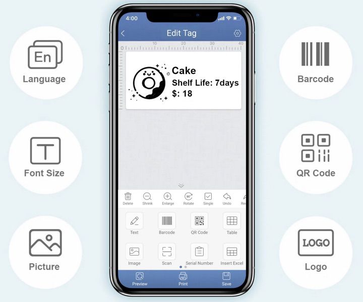 NIIMBOT B21 Etikettendrucker mit App Anbindung für 37,69€ (statt 60€)