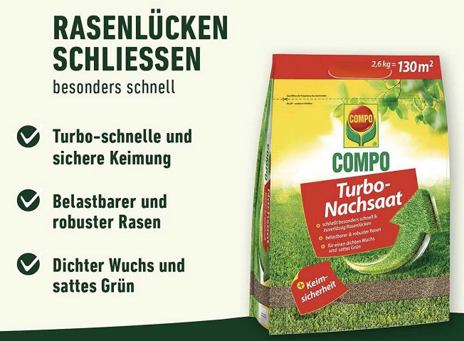 COMPO Turbo Nachsaat (2,6kg) für 23,64€ (statt 28€)