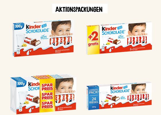 Mit Kinder Schokolade Aktionspackung Hörgeschichten gratis
