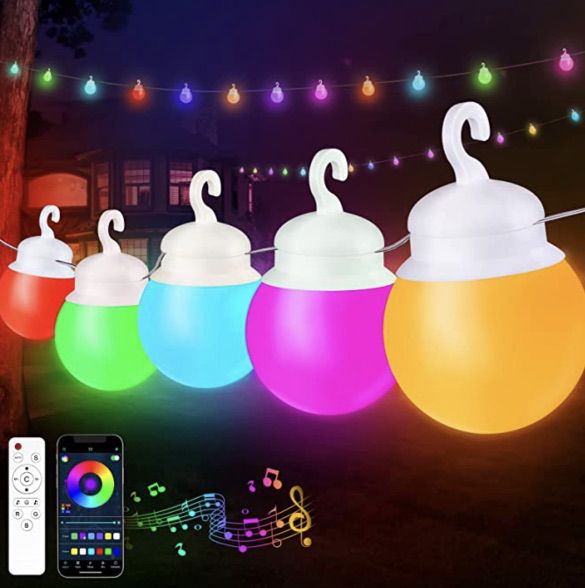 15m LED Partylichterkette mit App Steuerung für 22,97€ (statt 38€)