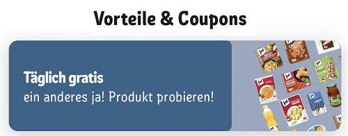 Gratis ja! Produkt in der REWE App – heute: ja! Erdnuss Chocs