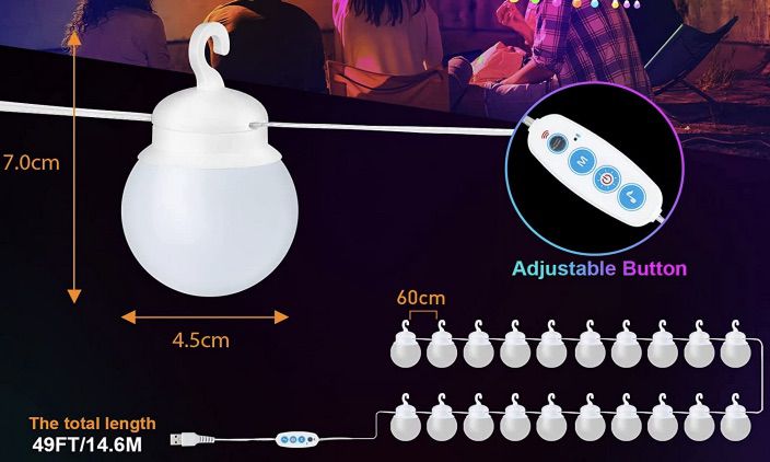 15m LED Partylichterkette mit App Steuerung für 22,97€ (statt 38€)