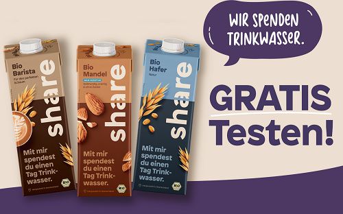 Share Pflanzendrinks gratis ausprobieren